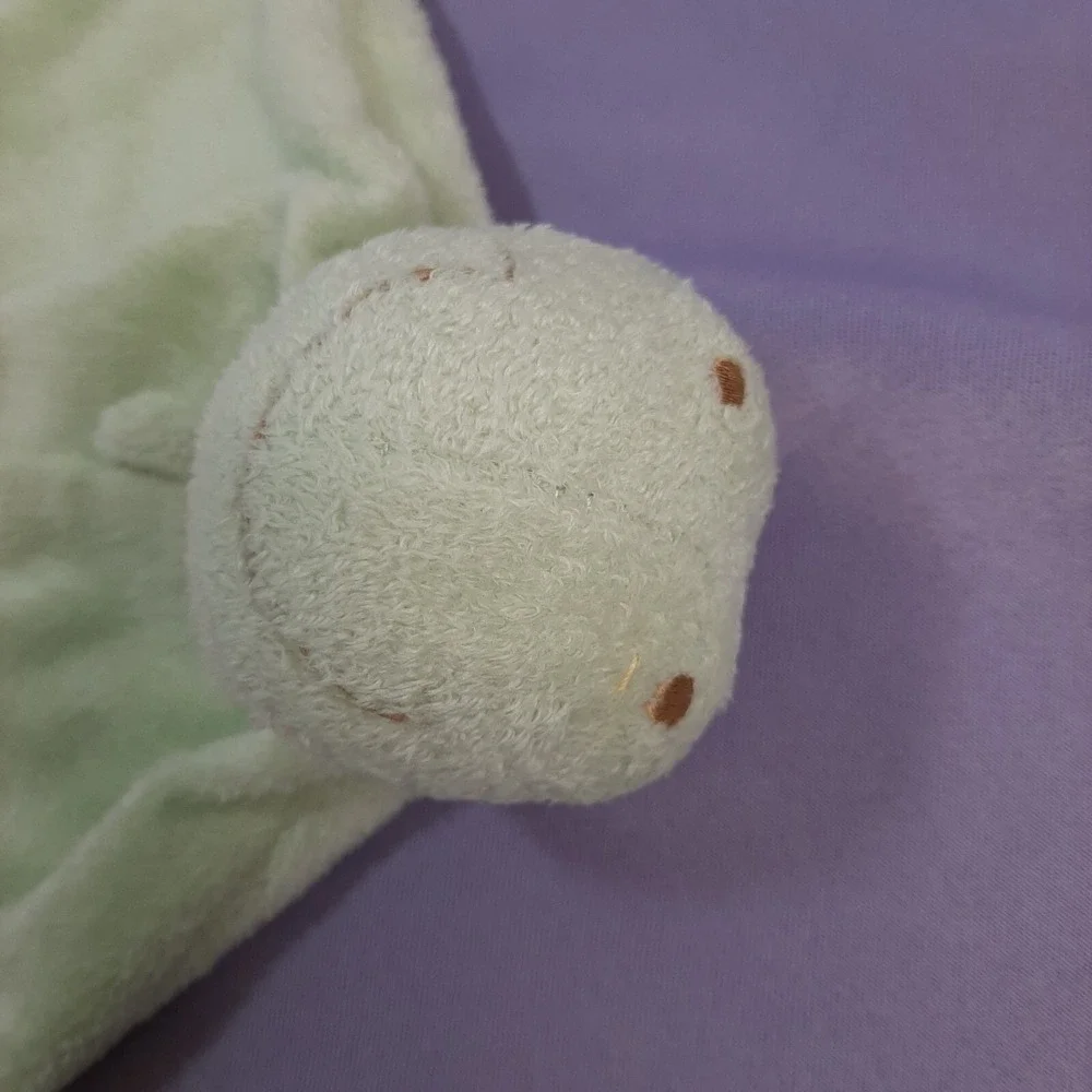 Angel Dear Frog Froggy Security Blanket Lovey Green Tan‎ Unisex 12 x 12 inch